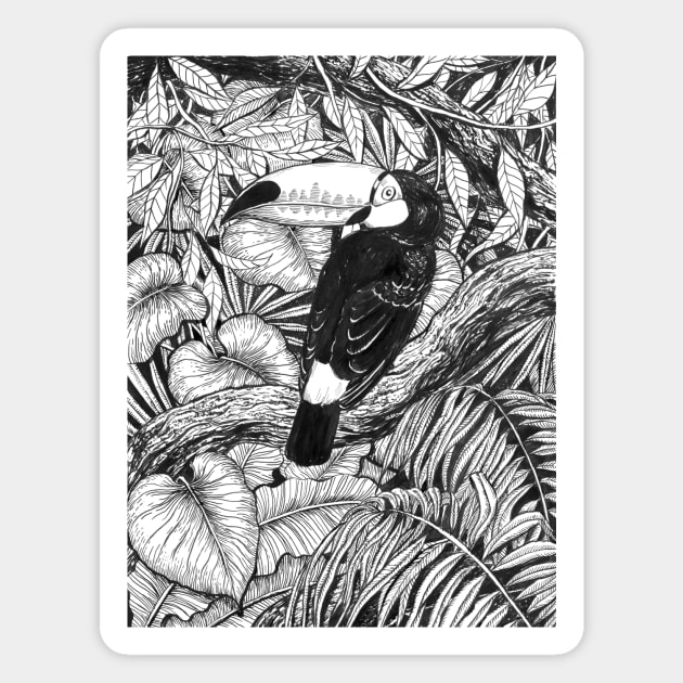 Toucan tropical garden Magnet by katerinamk